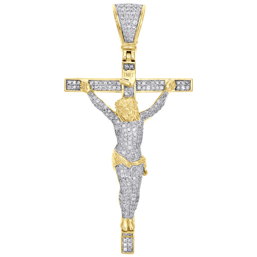 diamond jesus cross necklace