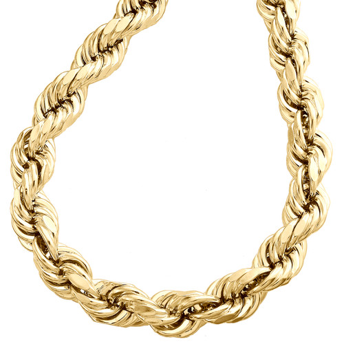 10K Yellow Gold 10mm Diamond Cut Hollow 