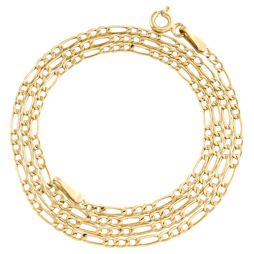 10K Yellow Gold 2.50mm Plain Hollow Byzantine Box Link Chain