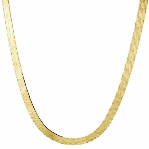 10k Yellow Gold Solid Necklace Silky Herringbone 4mm Chain 16 - 24 Inches New