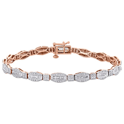 Baguette Cut Diamond Half Tennis Bangle - 0.13 – JB JEWELERS