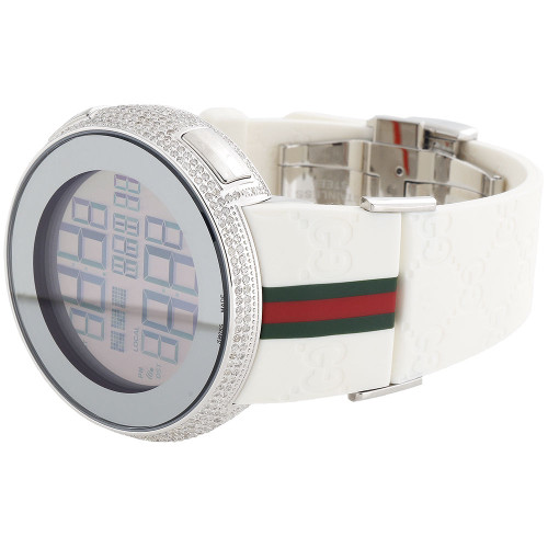 Brand New Mens Diamond Gucci Watch I Gucci Digital White Band