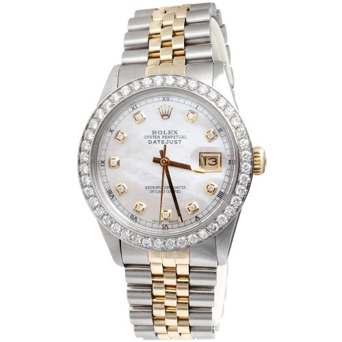 Montre Rolex pour homme 36 mm avec diamants DateJust 18 carats/acier deux  tons Jubilee Band 2 CT. - JFL Diamants \u0026 Montres