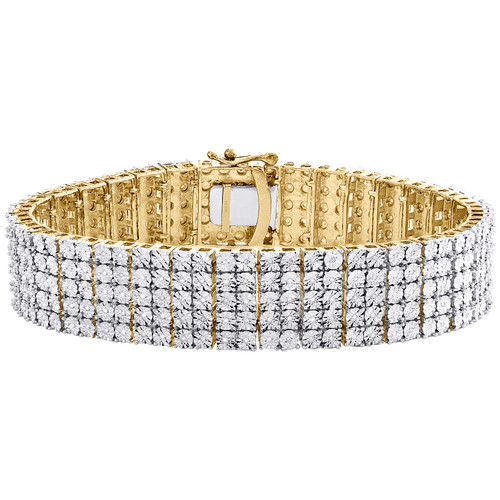 Real Diamond Sterling Silver Row Tennis Bracelet 16mm Miracle