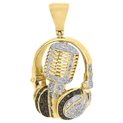 diamond microphone necklace