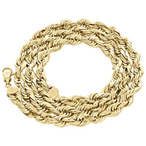 Solid Rope Chain 9mm Shiny Necklace 