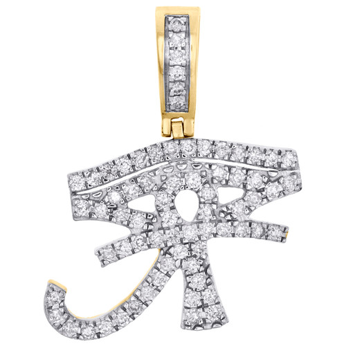 Details about / 1.20 Ct Diamond VVS1 Eye of Ra Ankh Cross Pendant Charm 14K Yellow Gold Finish