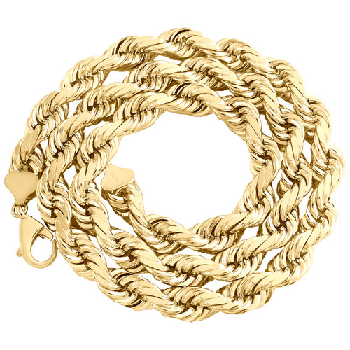 10K Yellow Gold 10mm Diamond Cut Hollow 