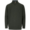 Loden Hoggs Of Fife Mens Lothian 1/4 Zip Neck Pullover Front