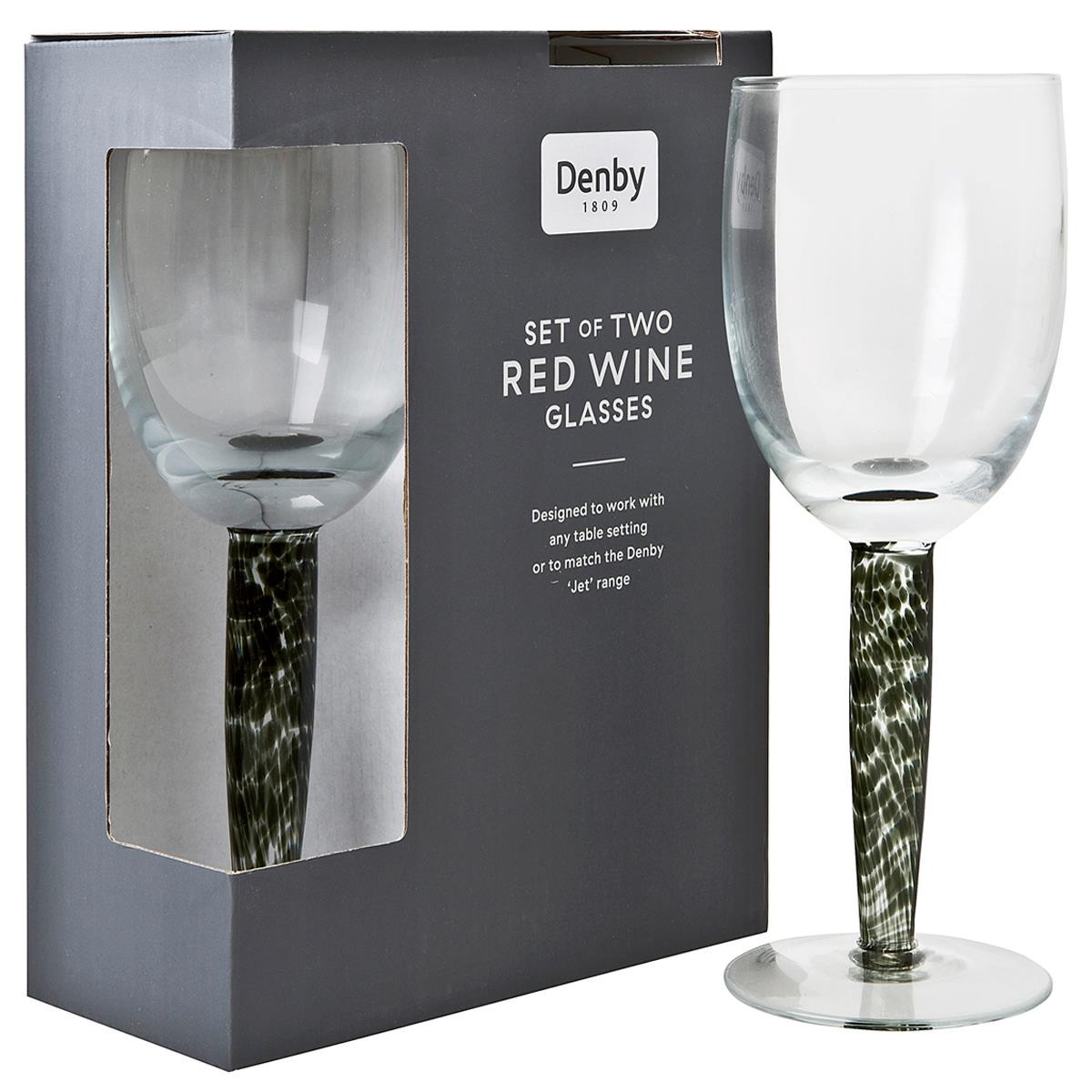 Denby Jet Red Wine Glass Pack Of 2