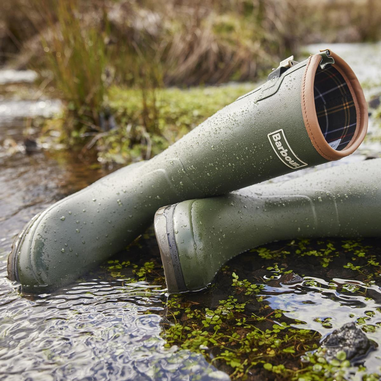 Barbour hot sale green wellies