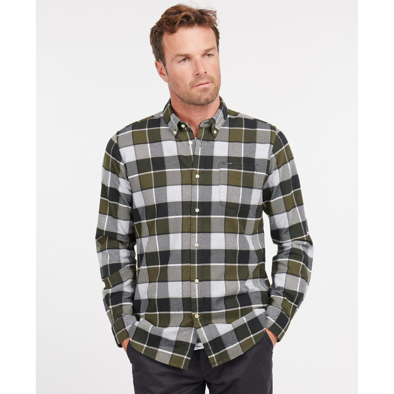 Barbour shirts deals mens olive