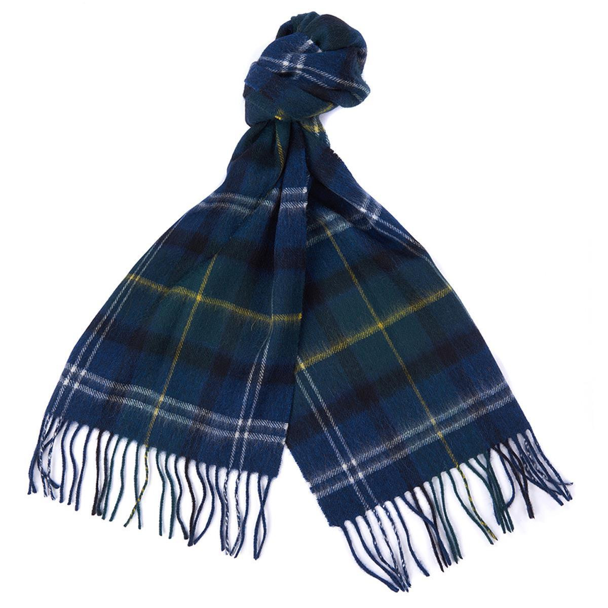 Barbour Unisex Wool Cashmere Tartan Scarf