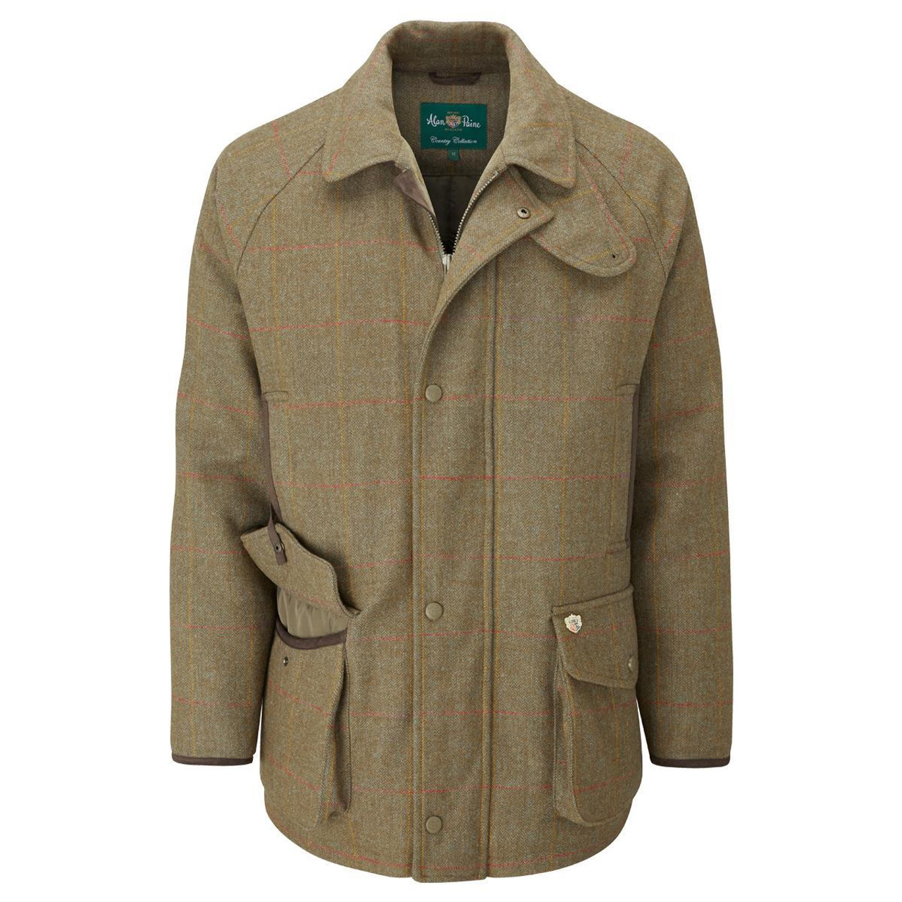 Alan Paine Mens Combrook Waterproof Tweed Coat