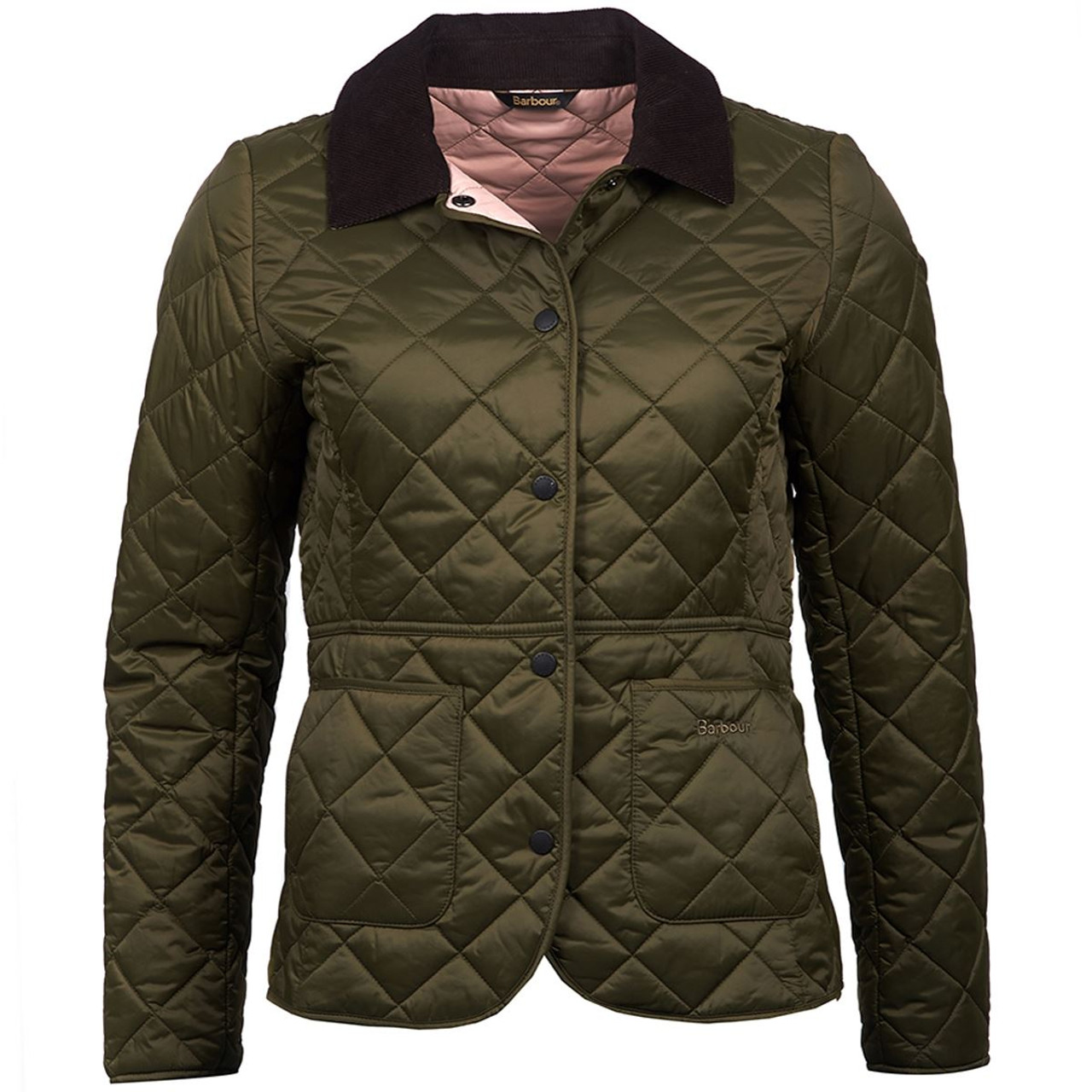 Barbour|JUMPERS (Deveron Quilted Jacket - Black/Olive ( Barbour Womens Deveron Quilted Jacket | Philip Morris & Son
