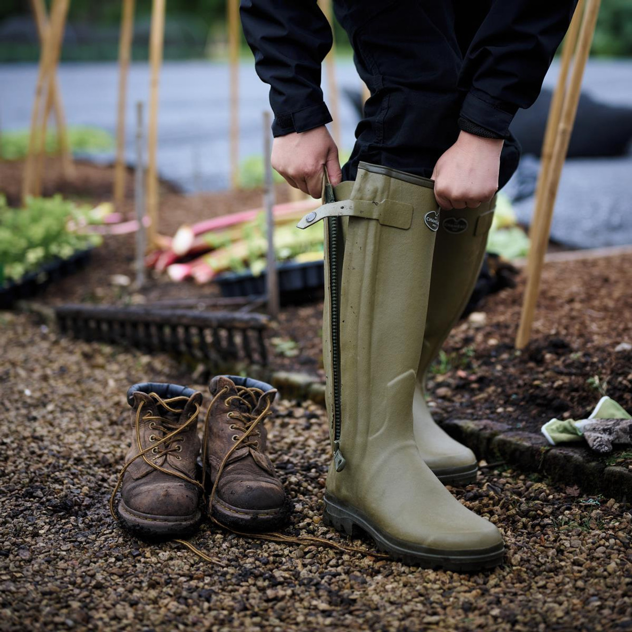 Le Chameau Chasseur Leather Lined Wellington Boots