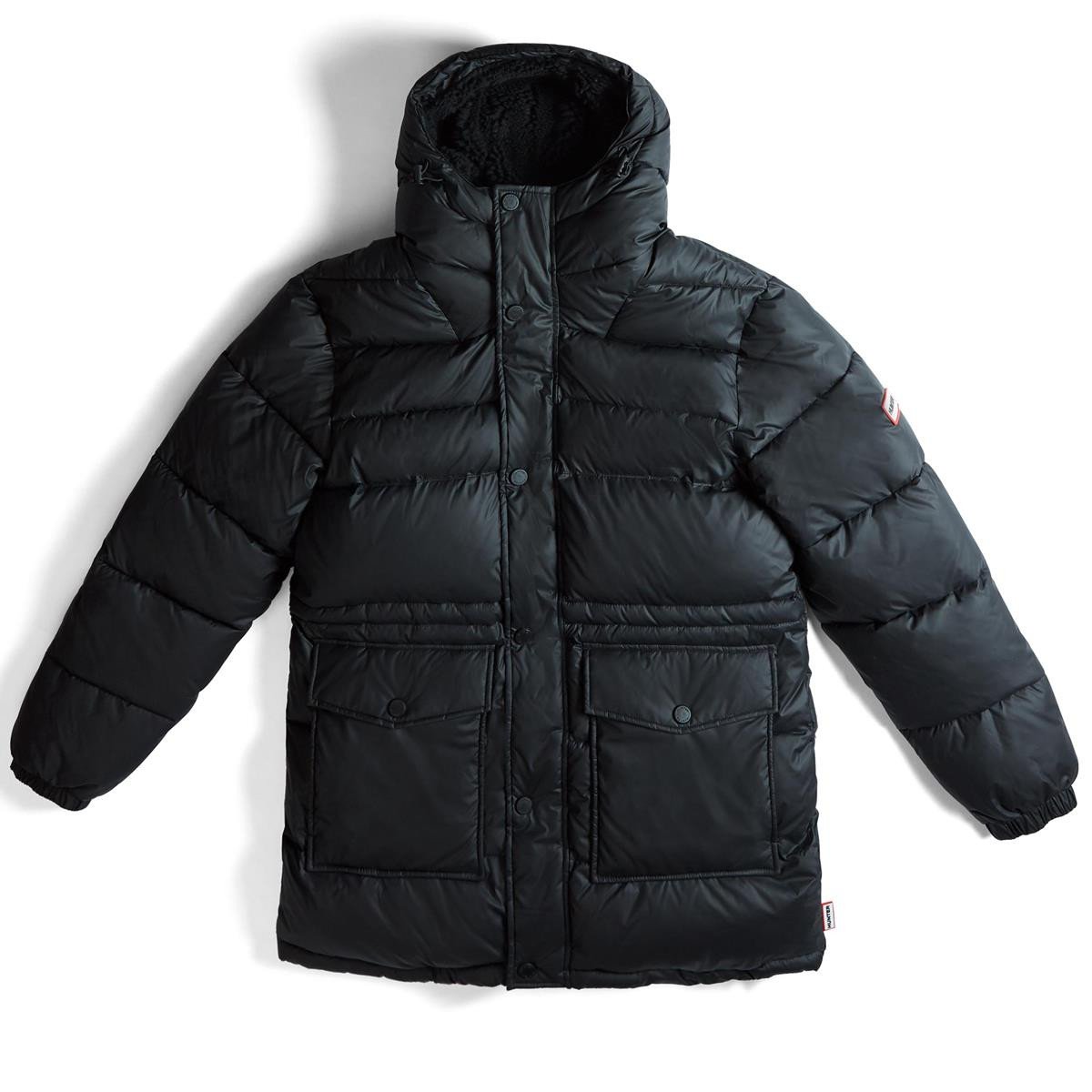 ジャケット・アウター HUNTER INTREPID MID-LENGTH PUFFER COAT Hunter Mens Intrepid Mid Puffer Jacket - Hunter Black
