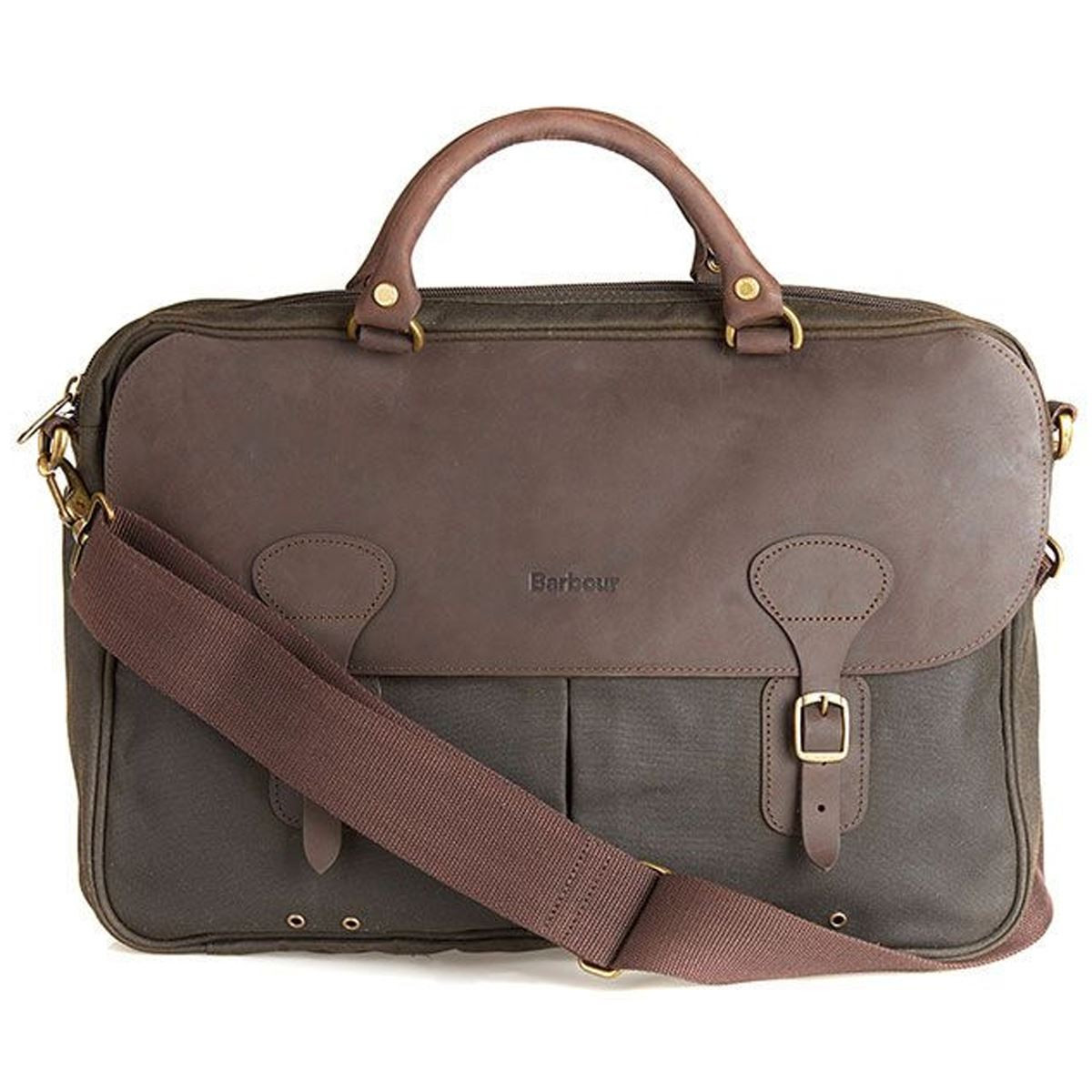 バッグ Barbour Wax Leather Briefcase Barbour Unisex Wax Leather Briefcase | Philip Morris & Son
