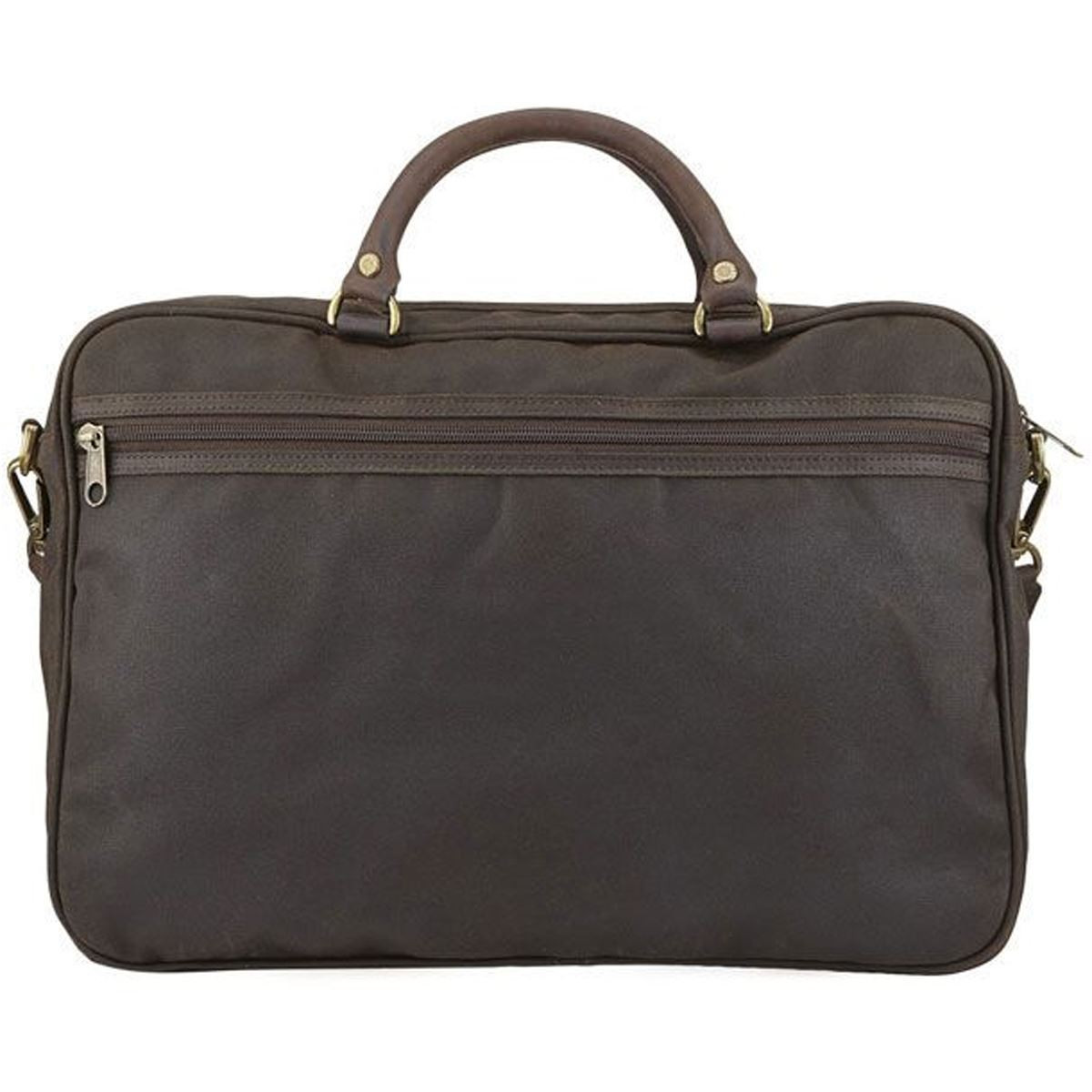 バッグ Barbour Wax Leather Briefcase Barbour Unisex Wax Leather Briefcase | Philip Morris & Son