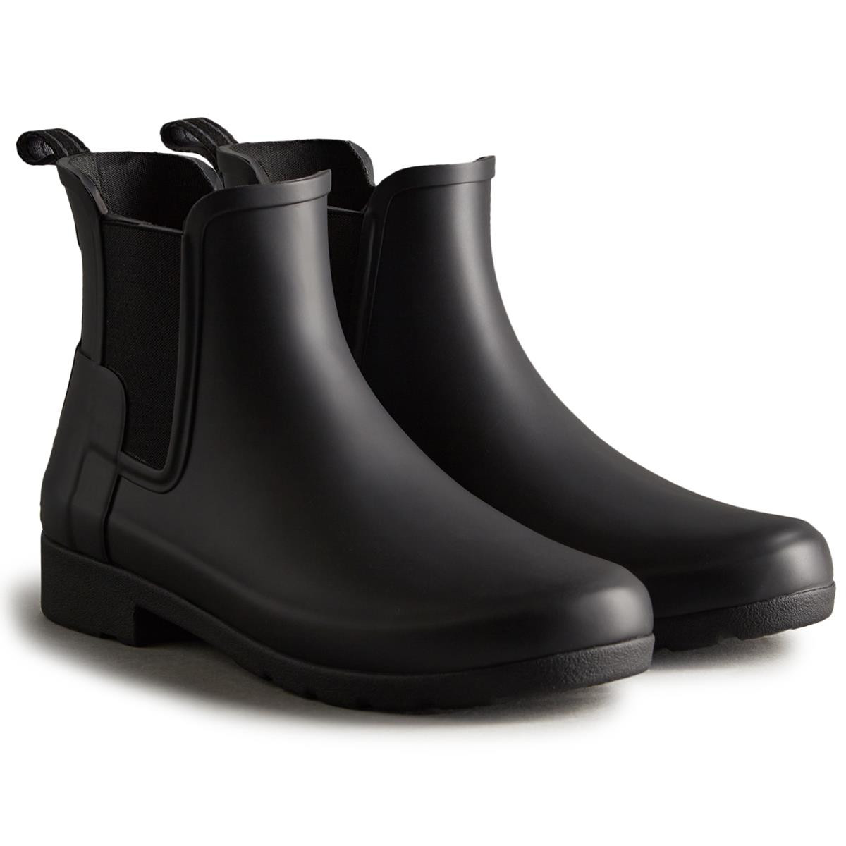 HUNTER M ORG REFINED CHELSEA （BLK） UK8 Hunter Womens Refined Chelsea Boots | Philip Morris & Son