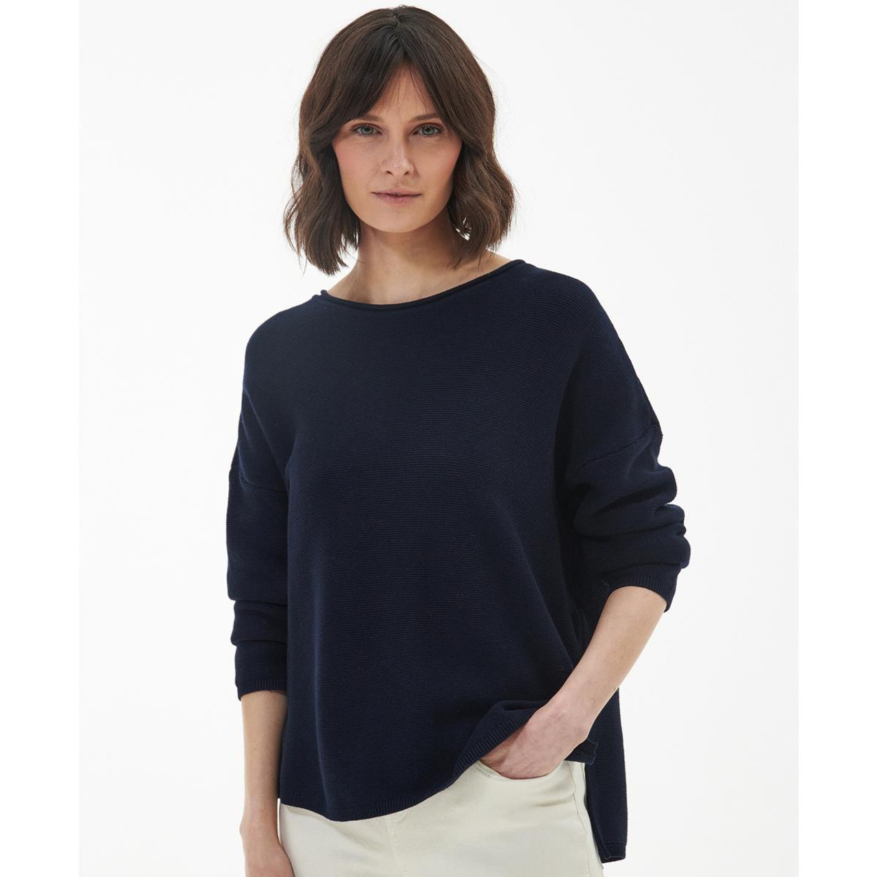 Barbour jumper sales womens navy