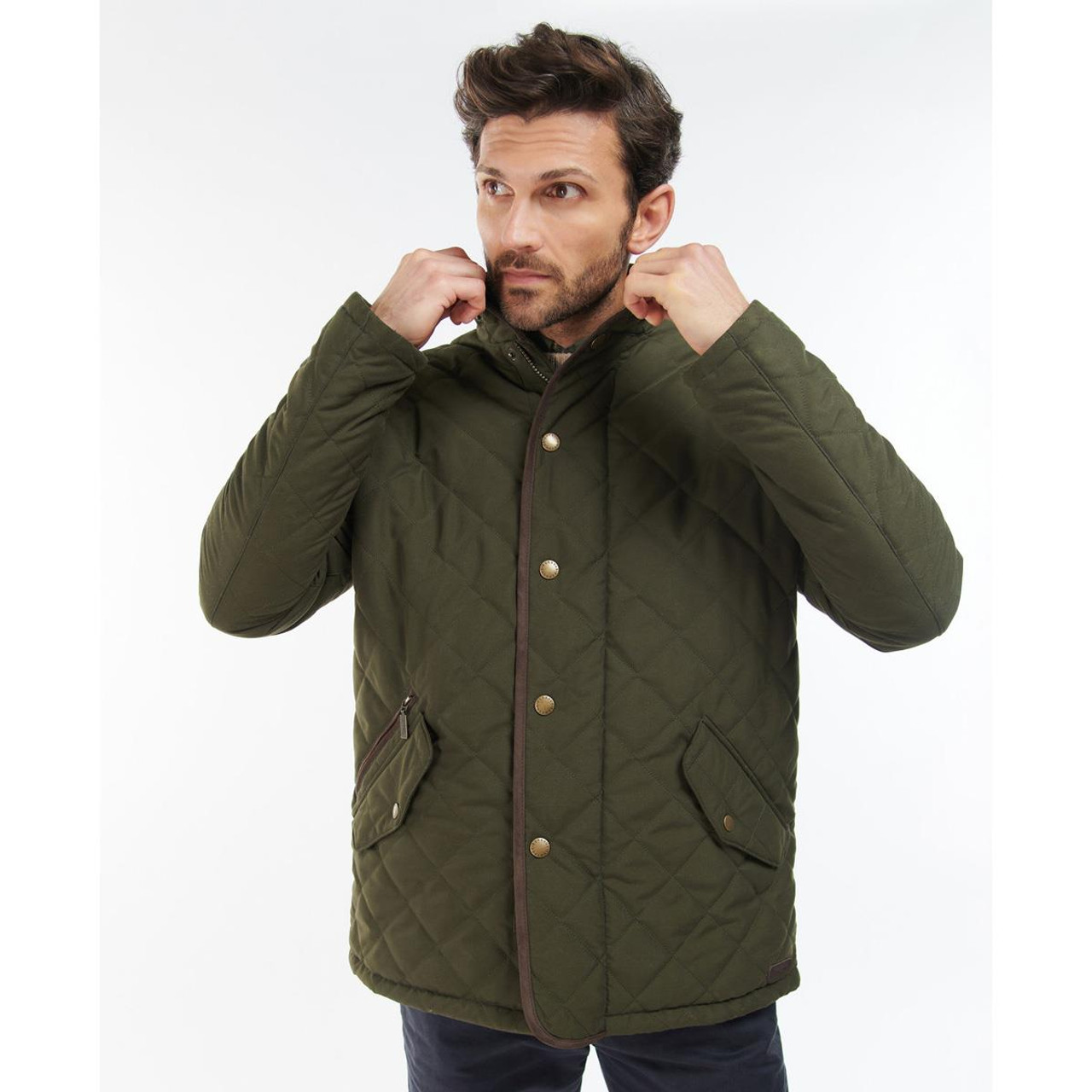 Barbour quilted deals jacket mens Green