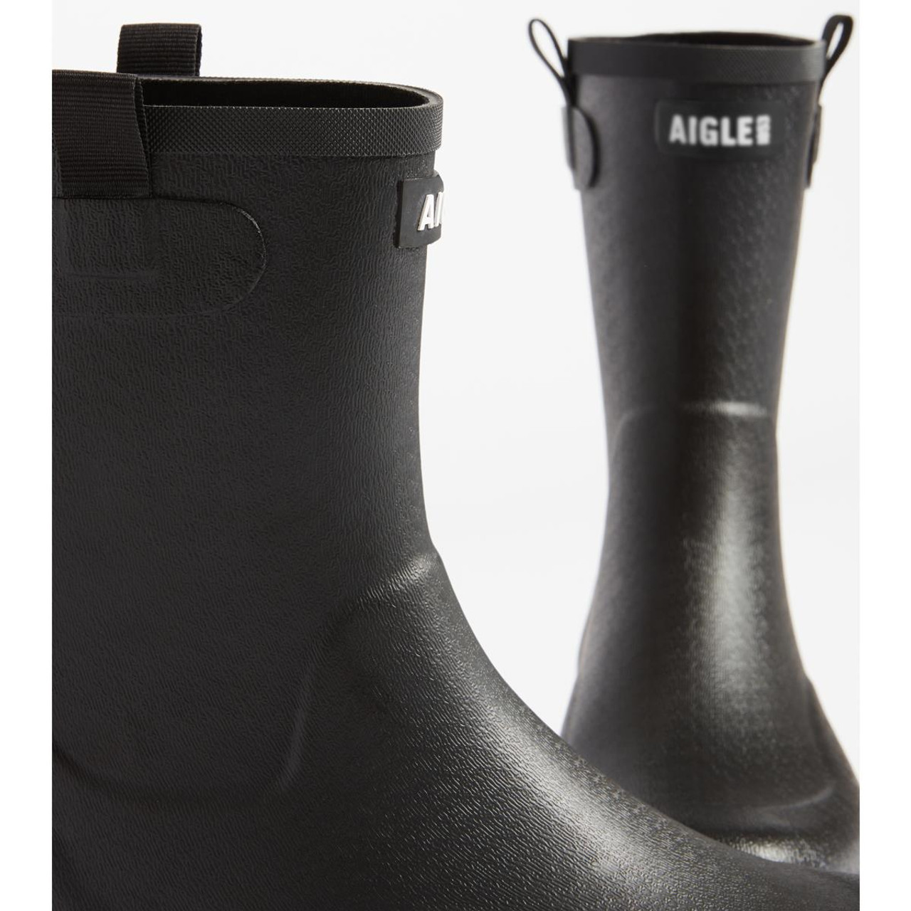 Rubber sales boots black