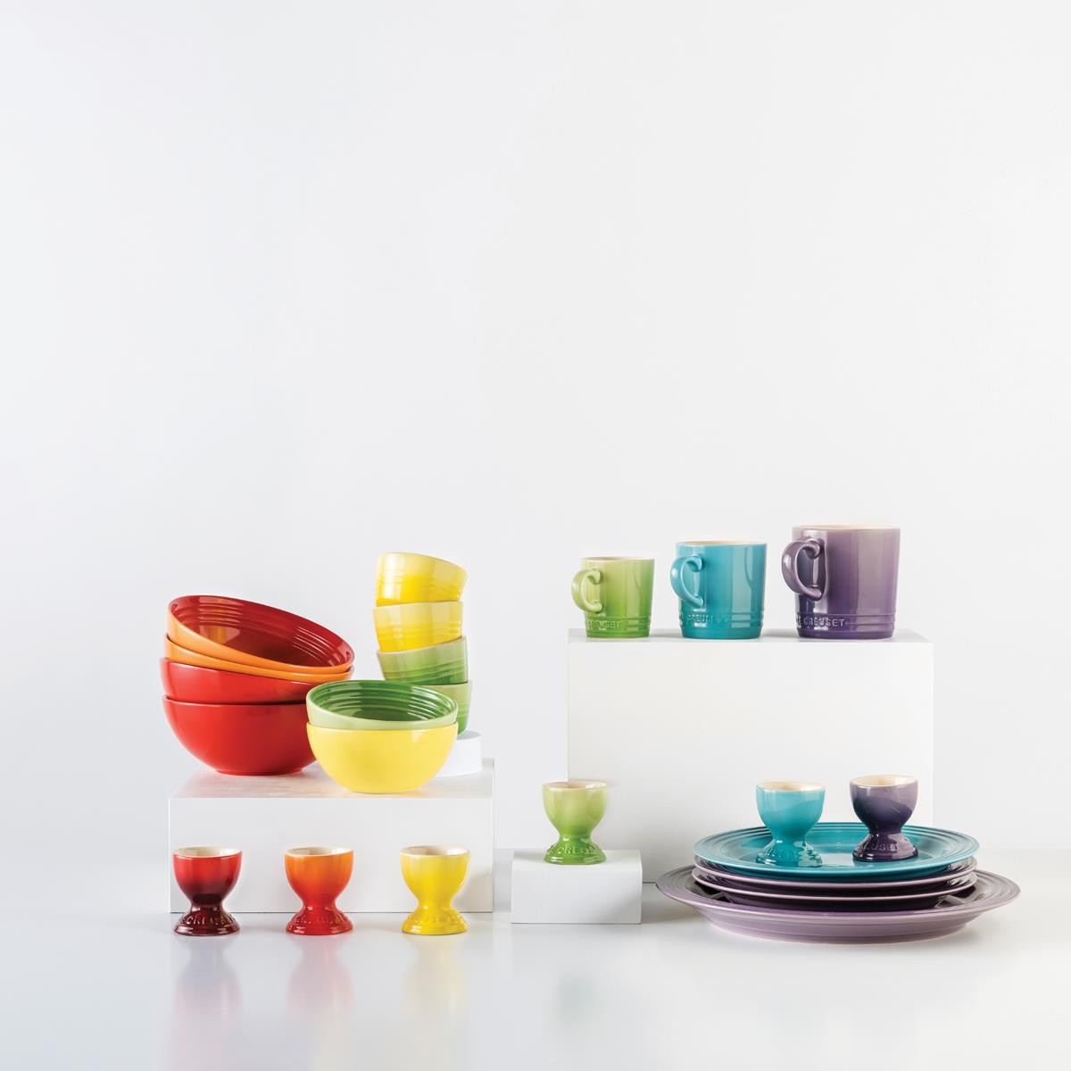 Le Creuset Stoneware Rainbow Set Of 6 Dinner Plates | Philip