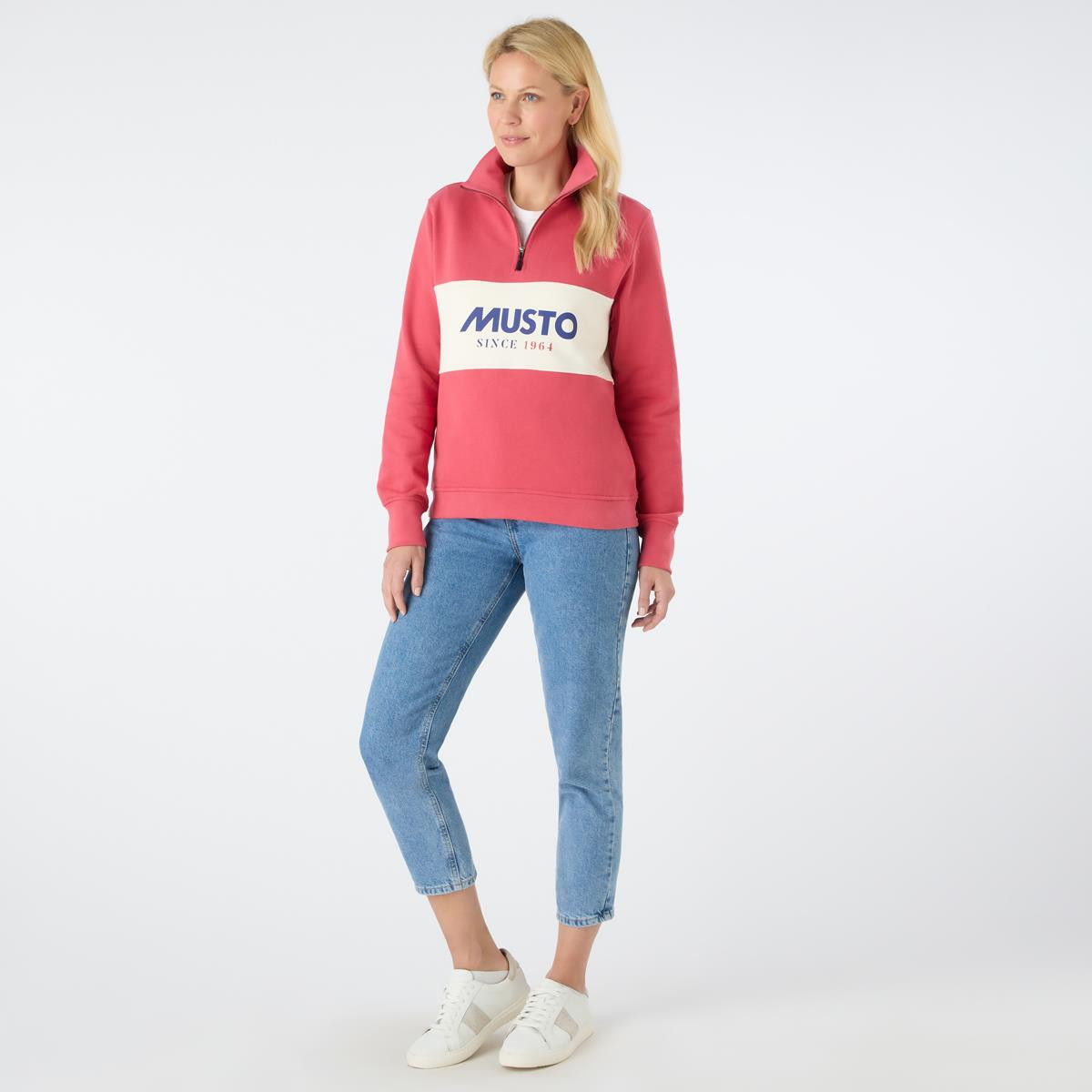 Pink Musto Sailing Hoodie Musto Womens Classic Snug Blouson Jacket - Main Image