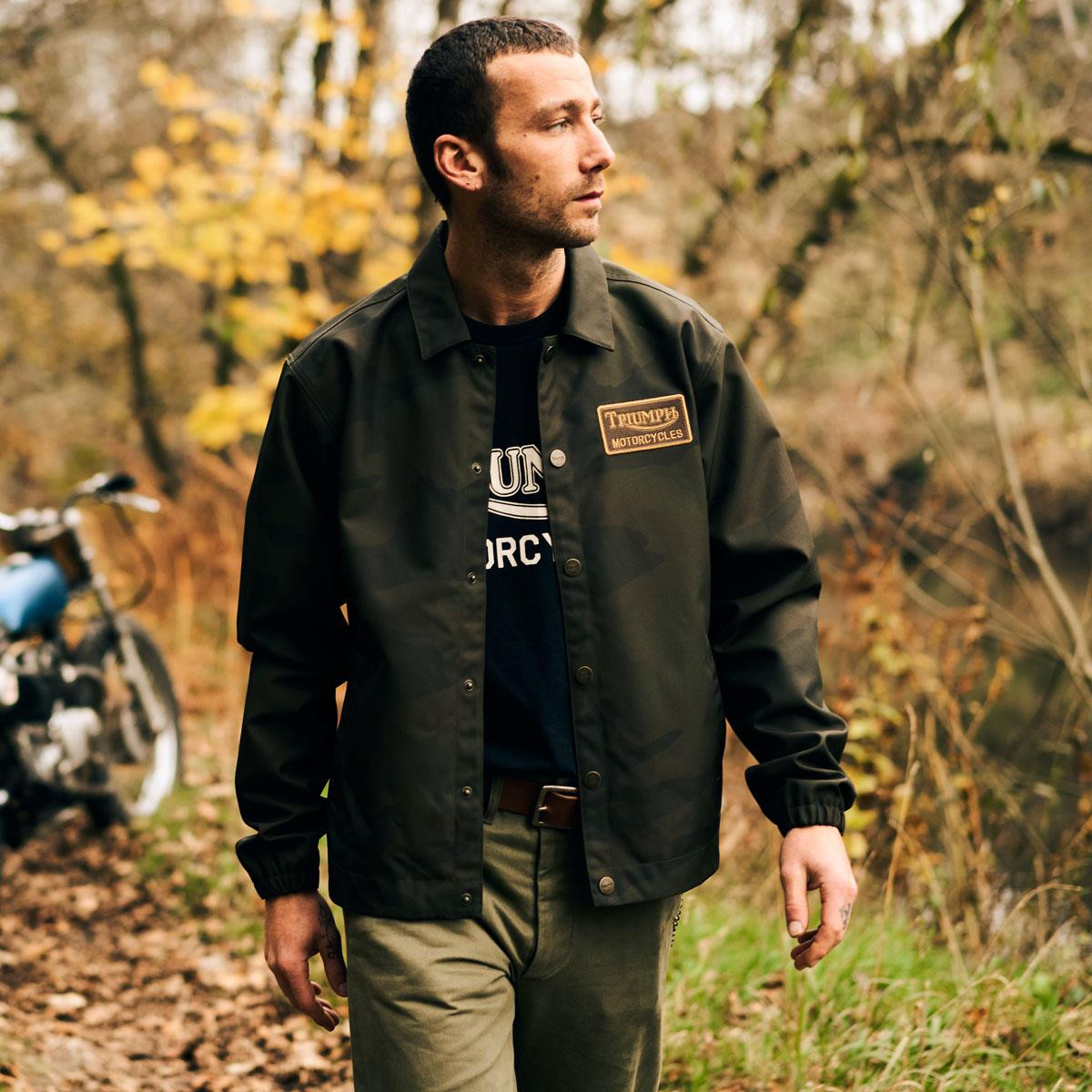 TRIUMPH オリーブグリーン/ブラックジャケット Triumph Oiley Jacket | Philip Morris & Son