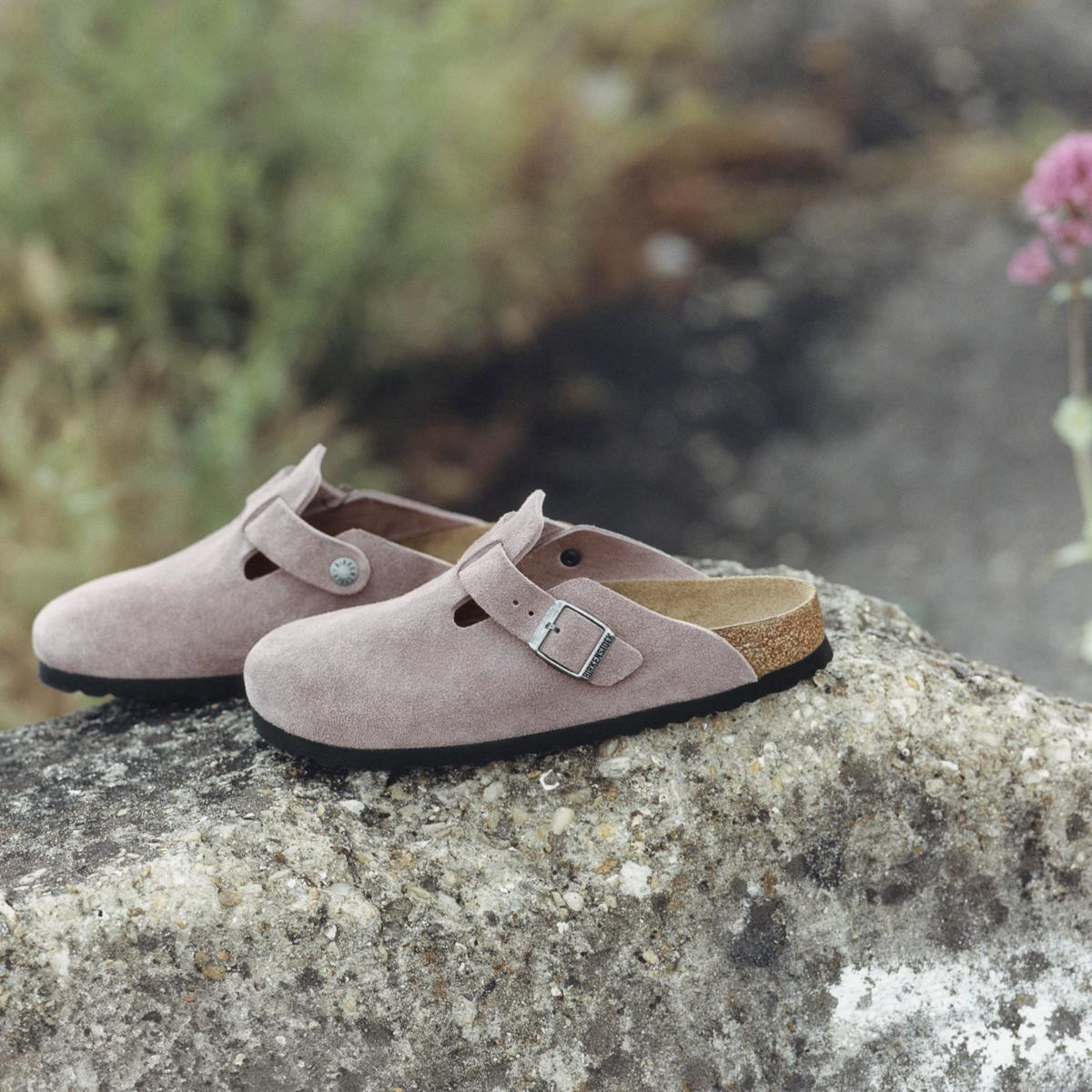 Birkenstock Boston Suede Leather Clogs