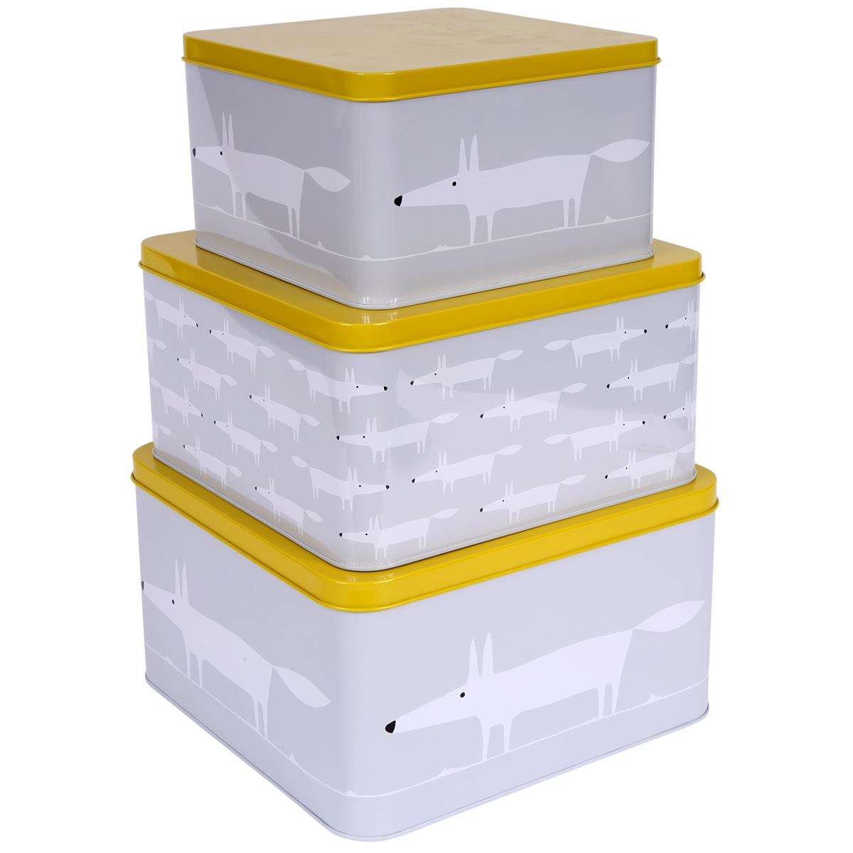 Scion Living Mr Fox Set of Square Cake Tins Philip Morris Son