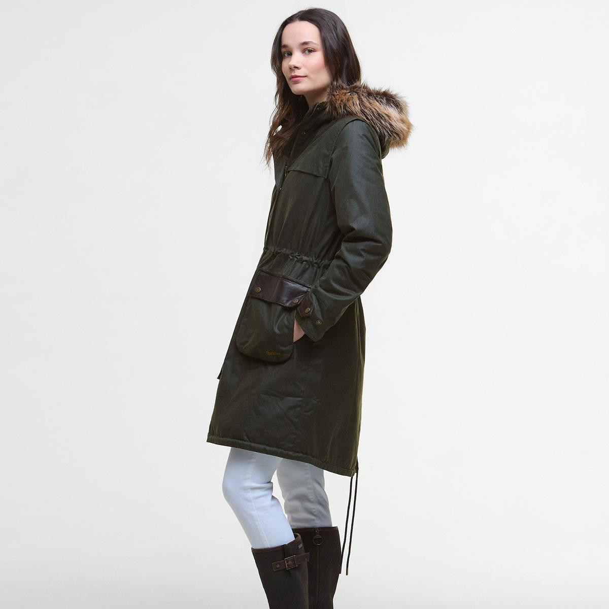 Barbour Womens Durham City Parka Wax | Philip Morris & Son