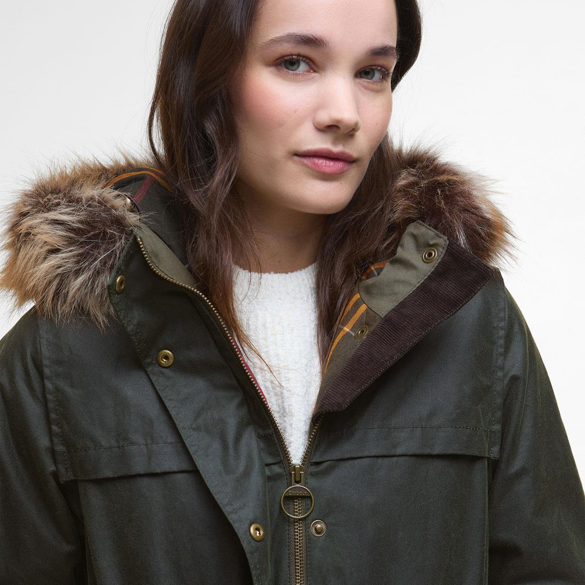 Barbour Womens Durham City Parka Wax | Philip Morris & Son