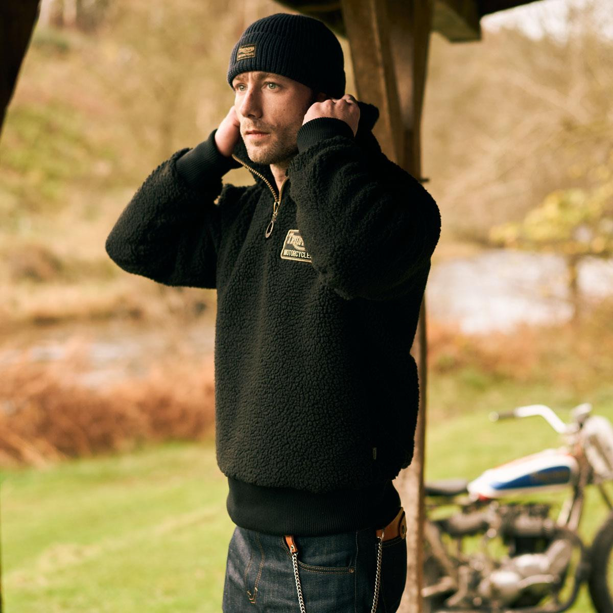 Triumph Roadhouse Half Zip High Pile Fleece | Philip Morris & Son
