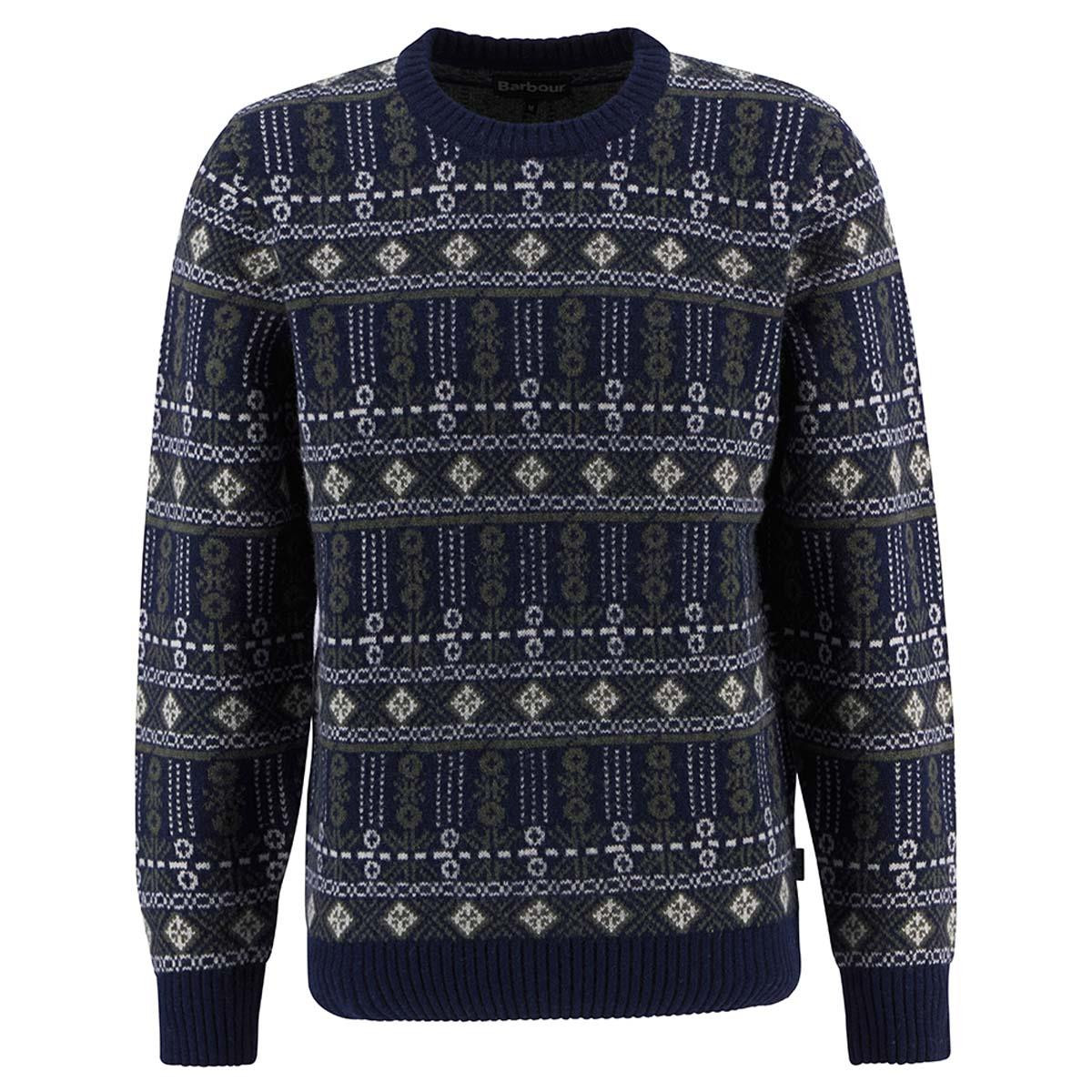 Barbour Mens Grangetown Fair Isle Crew Neck Sweater Philip