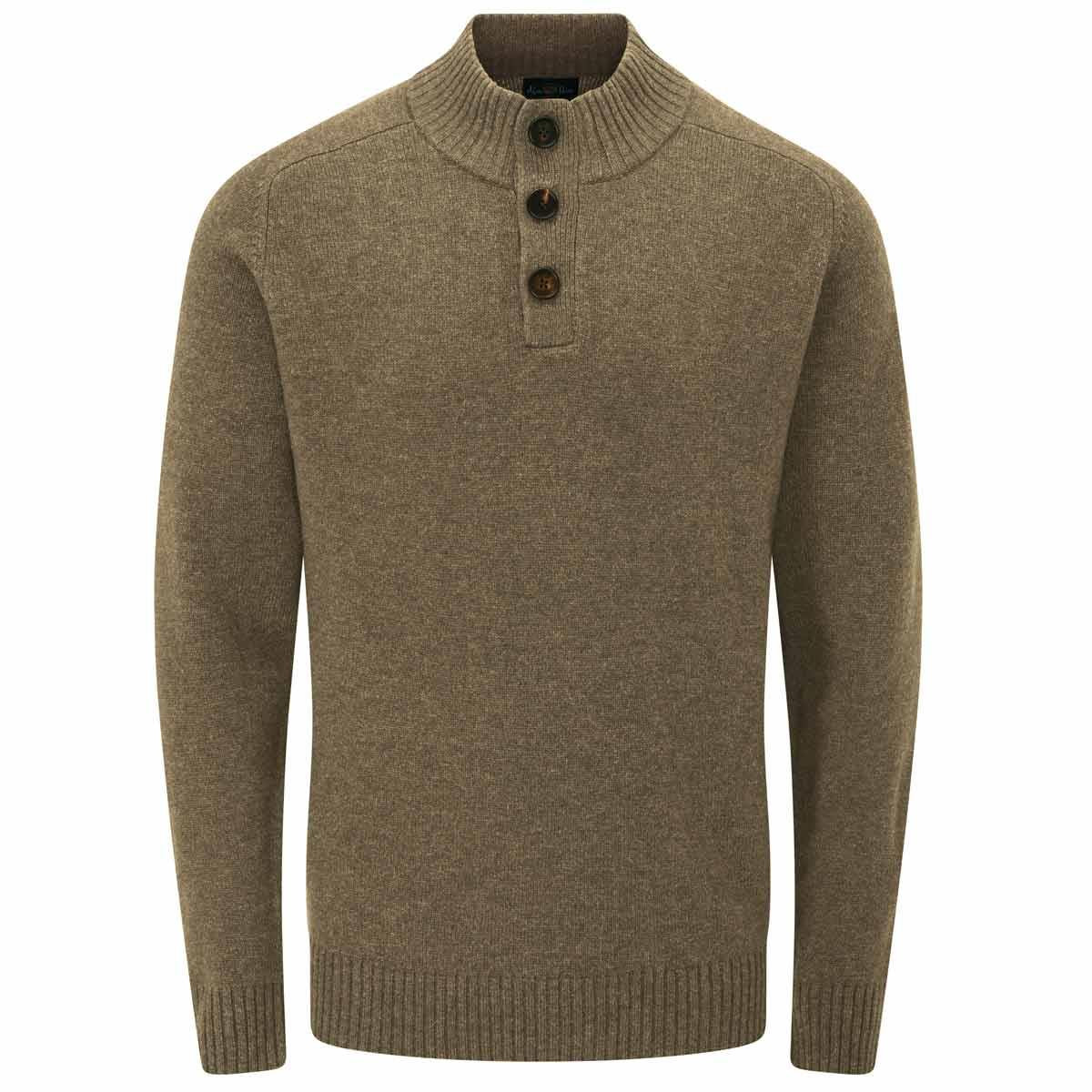 Alan Paine Mens Ballyford Half Button Jumper | Philip Morris & Son