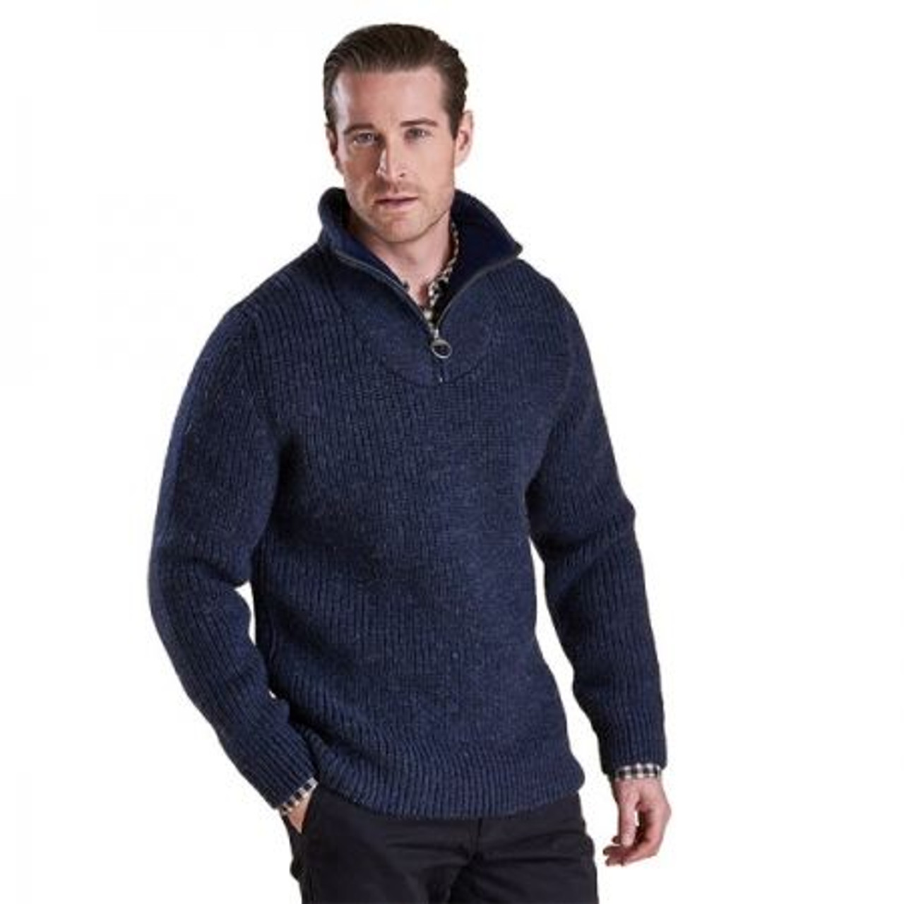 Barbour tyne sale zip neck sweater