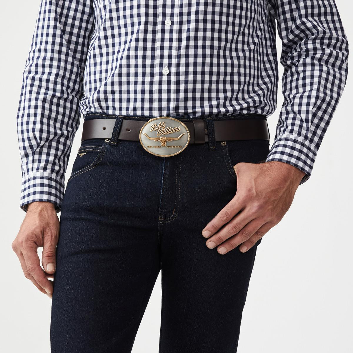 R.M. Williams Logo Belt Buckle | Philip Morris & Son