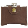 Brown Barbour 4oz Hinged Hip Flask