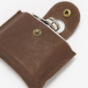 Brown Barbour 4oz Hinged Hip Flask Open