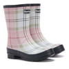 Cherry Blossom Tartan Barbour Womens Banbury Wellington Boots