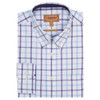 Purple/Green/Blue Check Schoffel Mens Brancaster Shirt