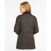 Olive Barbour Womens Classic Beadnell Wax Jacket Lifestyle Rear