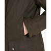 Olive Barbour Womens Classic Beadnell Wax Jacket Lifestyle Detail