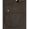 Olive Barbour Womens Classic Beadnell Wax Jacket Detail