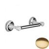 Brushed Gold Gloss Samuel Heath Style Moderne Double Post Toilet Roll Holder N6652