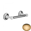Non-Lacquered Brass Samuel Heath Style Moderne Double Post Toilet Roll Holder N6652