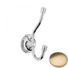 Brushed Gold Unlacquered Samuel Heath Style Moderne Double Robe Hook N6639
