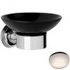 Polished Nickel Samuel Heath Style Moderne Soap Holder Black Ceramic N6634B